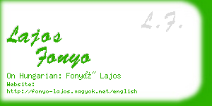 lajos fonyo business card